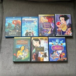Bundle of 7 Disney Princess DVD’s & Blu-ray’s